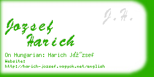 jozsef harich business card